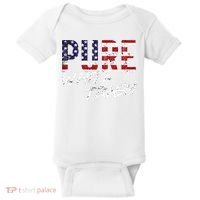 Pure White Trash Funny Redneck American Flag Baby Bodysuit thumb 0