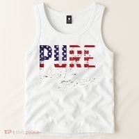 Pure White Trash Funny Redneck American Flag Tank Top thumb 2