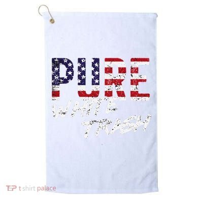 Pure White Trash Funny Redneck American Flag Golf Towel