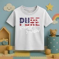 Pure White Trash Funny Redneck American Flag Toddler T-Shirt thumb 3