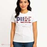 Pure White Trash Funny Redneck American Flag Women's T-Shirt thumb 4