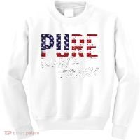 Pure White Trash Funny Redneck American Flag Kids Sweatshirt thumb 0