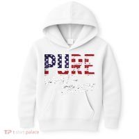 Pure White Trash Funny Redneck American Flag Kids Hoodie thumb 0