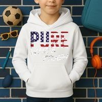 Pure White Trash Funny Redneck American Flag Kids Hoodie thumb 2