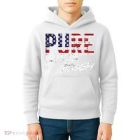 Pure White Trash Funny Redneck American Flag Kids Hoodie thumb 4