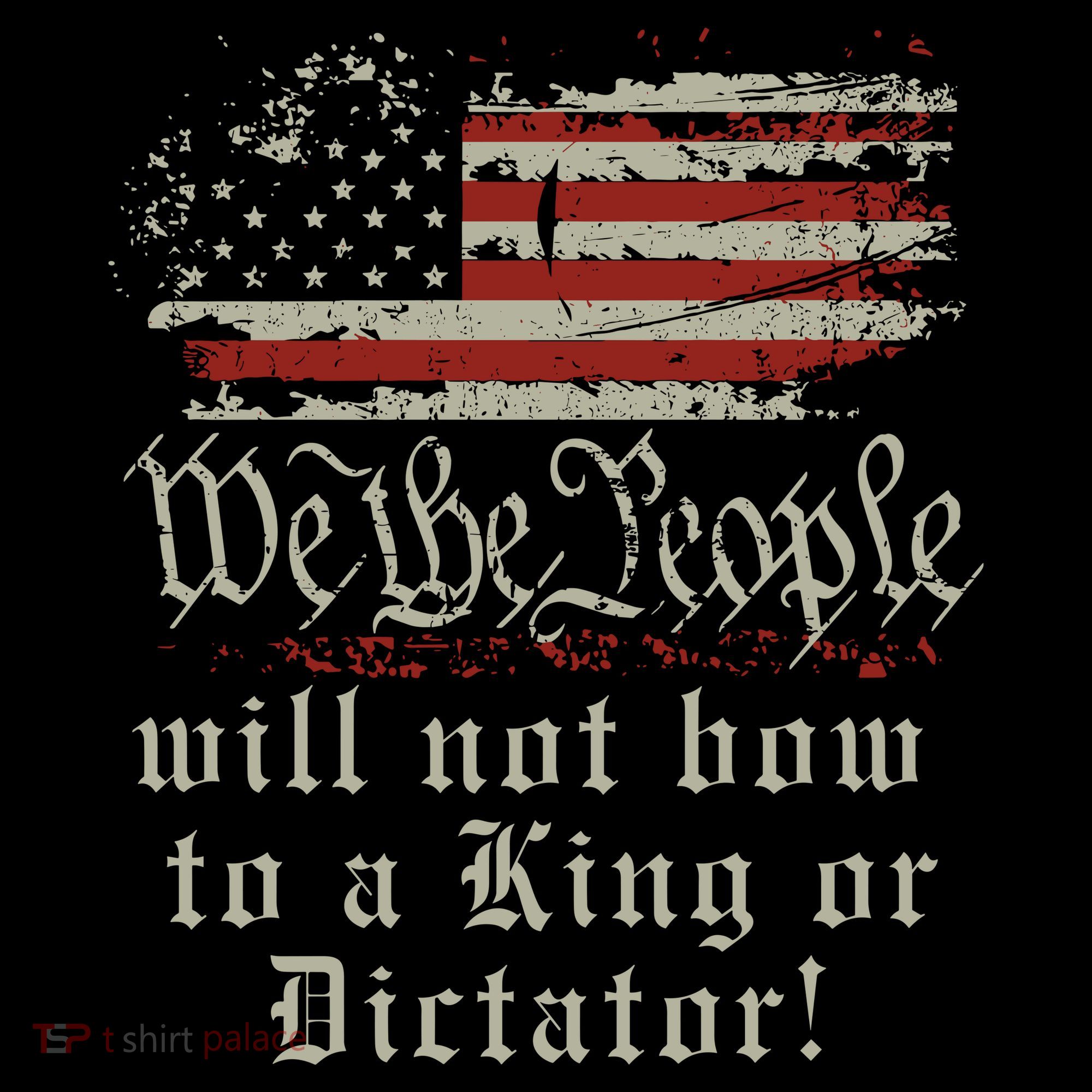 Patriotic We the people Will Not Bow to King or Dictator Women's Hoodie