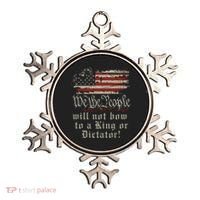 Patriotic We the people Will Not Bow to King or Dictator Ornament thumb 0