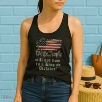 Patriotic We the people Will Not Bow to King or Dictator Women's Tank Top thumb 2