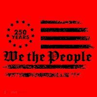 Patriotic We The People 250 Years USA 250th Anniversary Santa Hat thumb 1