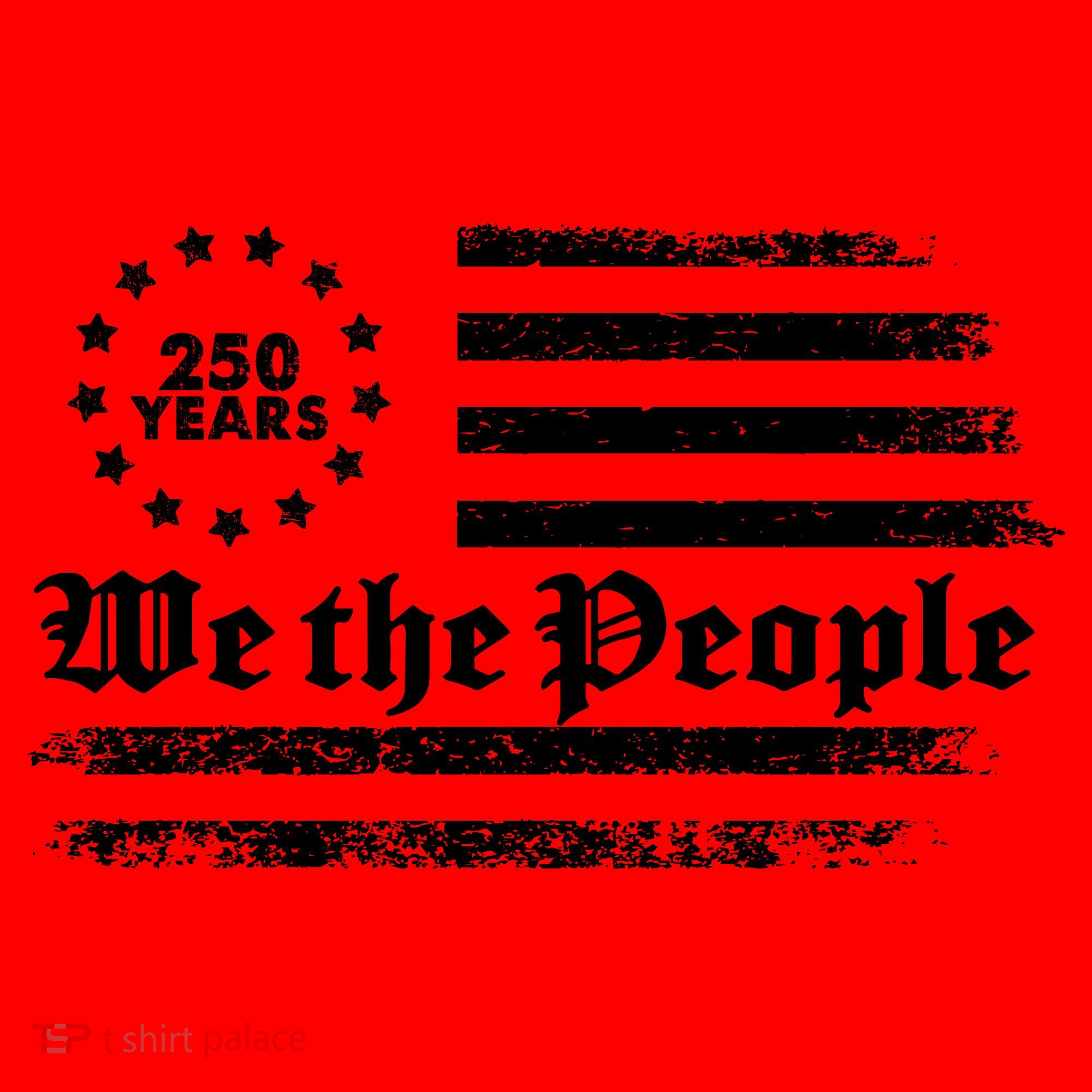 Patriotic We The People 250 Years USA 250th Anniversary Santa Hat