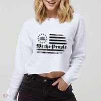 Patriotic We The People 250 Years USA 250th Anniversary Cropped Pullover Crew thumb 2