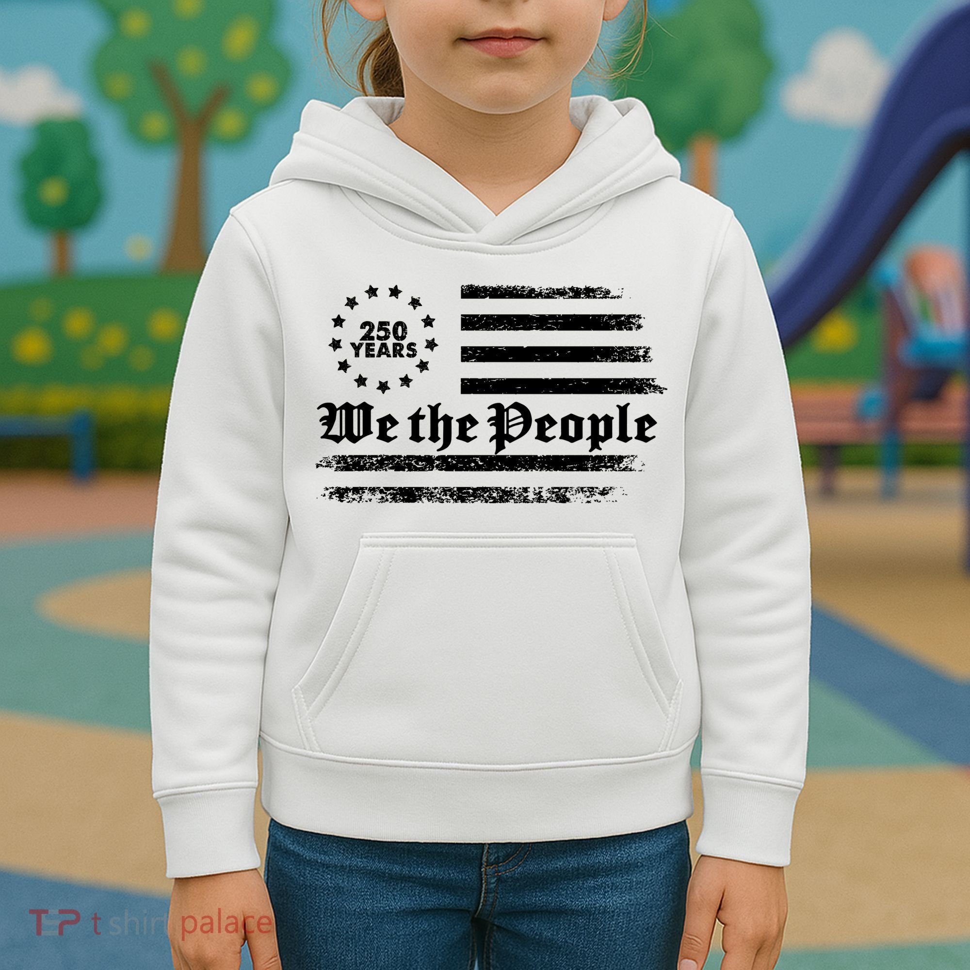 Patriotic We The People 250 Years USA 250th Anniversary Kids Hoodie