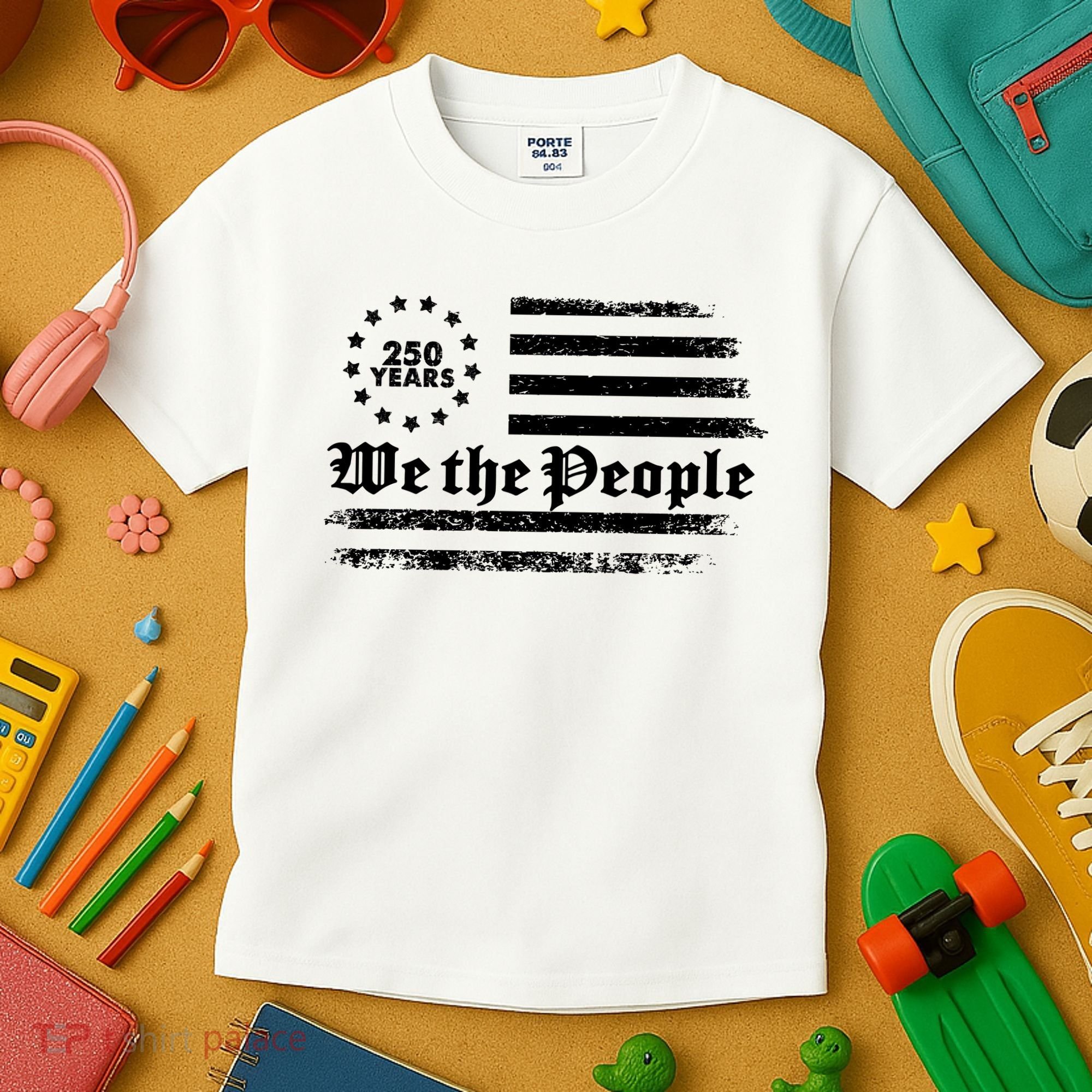 Patriotic We The People 250 Years USA 250th Anniversary Kids T-Shirt