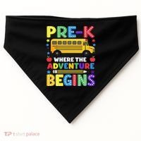 Pre-K Where The Adventure Begins PreK Teacher Back To USA-Made Doggie Bandana thumb 0