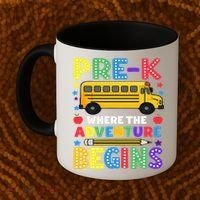 Pre-K Where The Adventure Begins PreK Teacher Back To Coffee Mug thumb 2