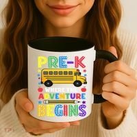 Pre-K Where The Adventure Begins PreK Teacher Back To Coffee Mug thumb 3