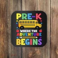 Pre-K Where The Adventure Begins PreK Teacher Back To Coaster thumb 0