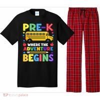 Pre-K Where The Adventure Begins PreK Teacher Back To Pajama Set thumb 0
