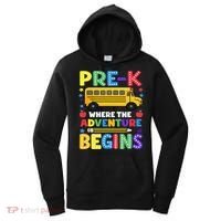 Pre-K Where The Adventure Begins PreK Teacher Back To Women's Hoodie thumb 0