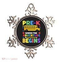 Pre-K Where The Adventure Begins PreK Teacher Back To Ornament thumb 0