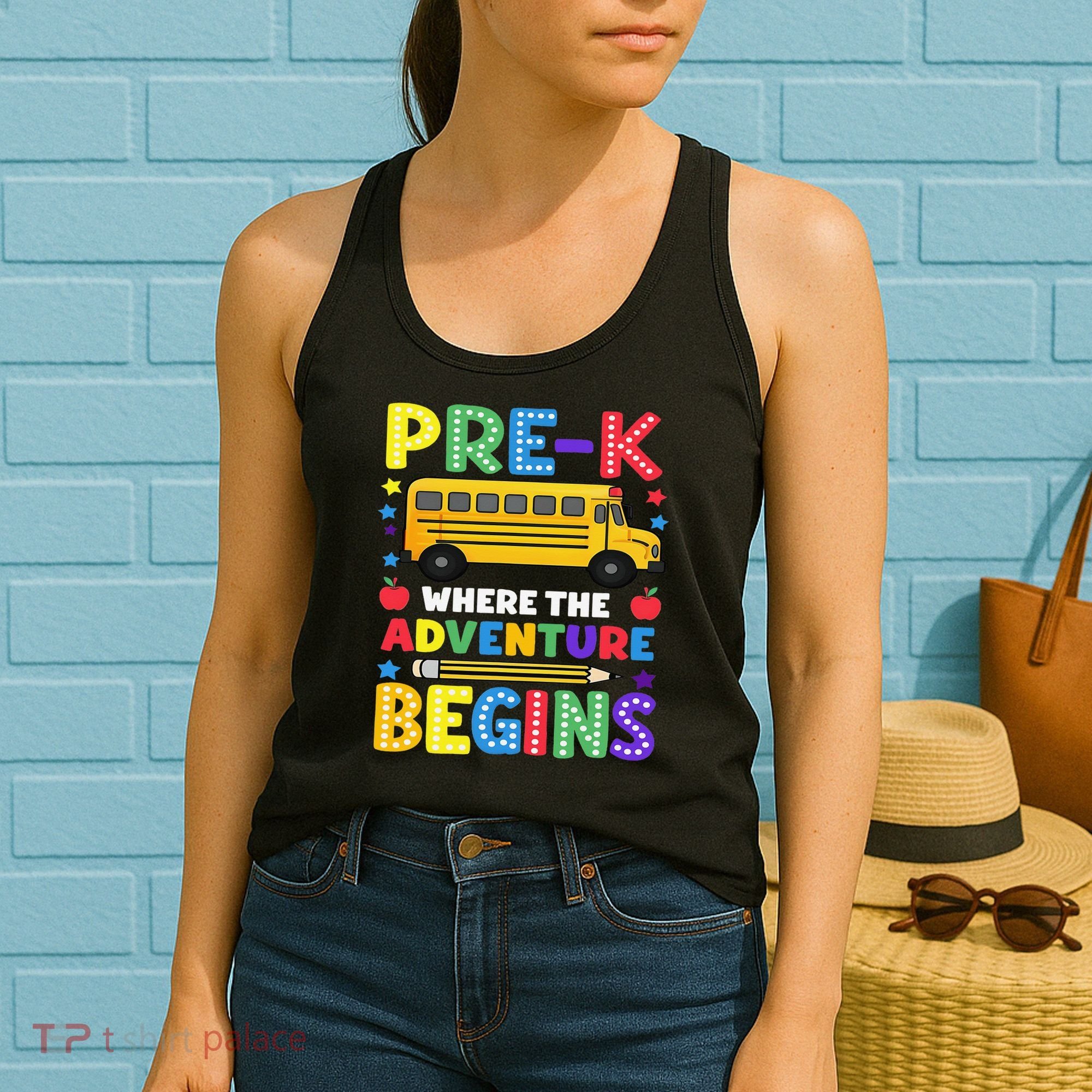Pre-K Where The Adventure Begins PreK Teacher Back To Women's Tank Top