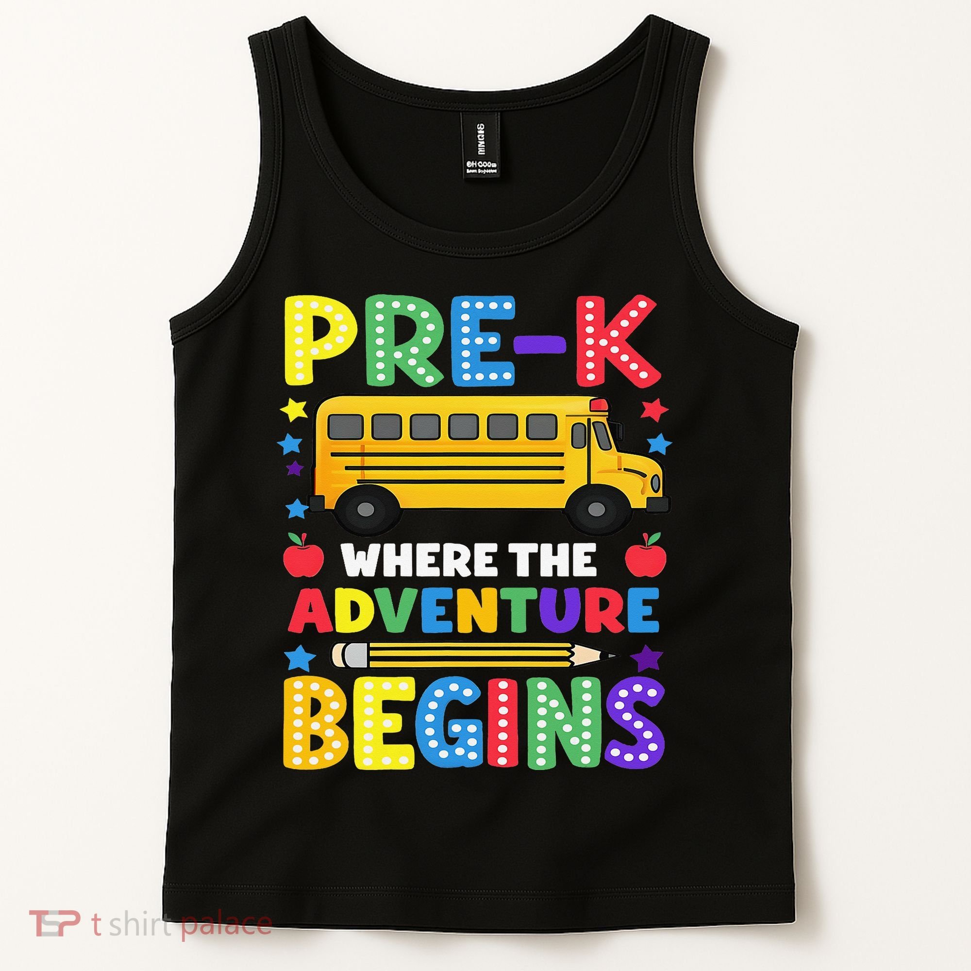 Pre-K Where The Adventure Begins PreK Teacher Back To Tank Top
