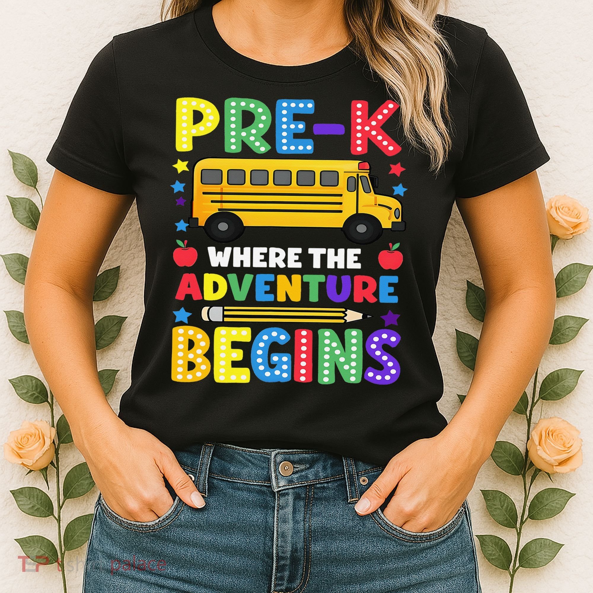Pre-K Where The Adventure Begins PreK Teacher Back To Women's T-Shirt