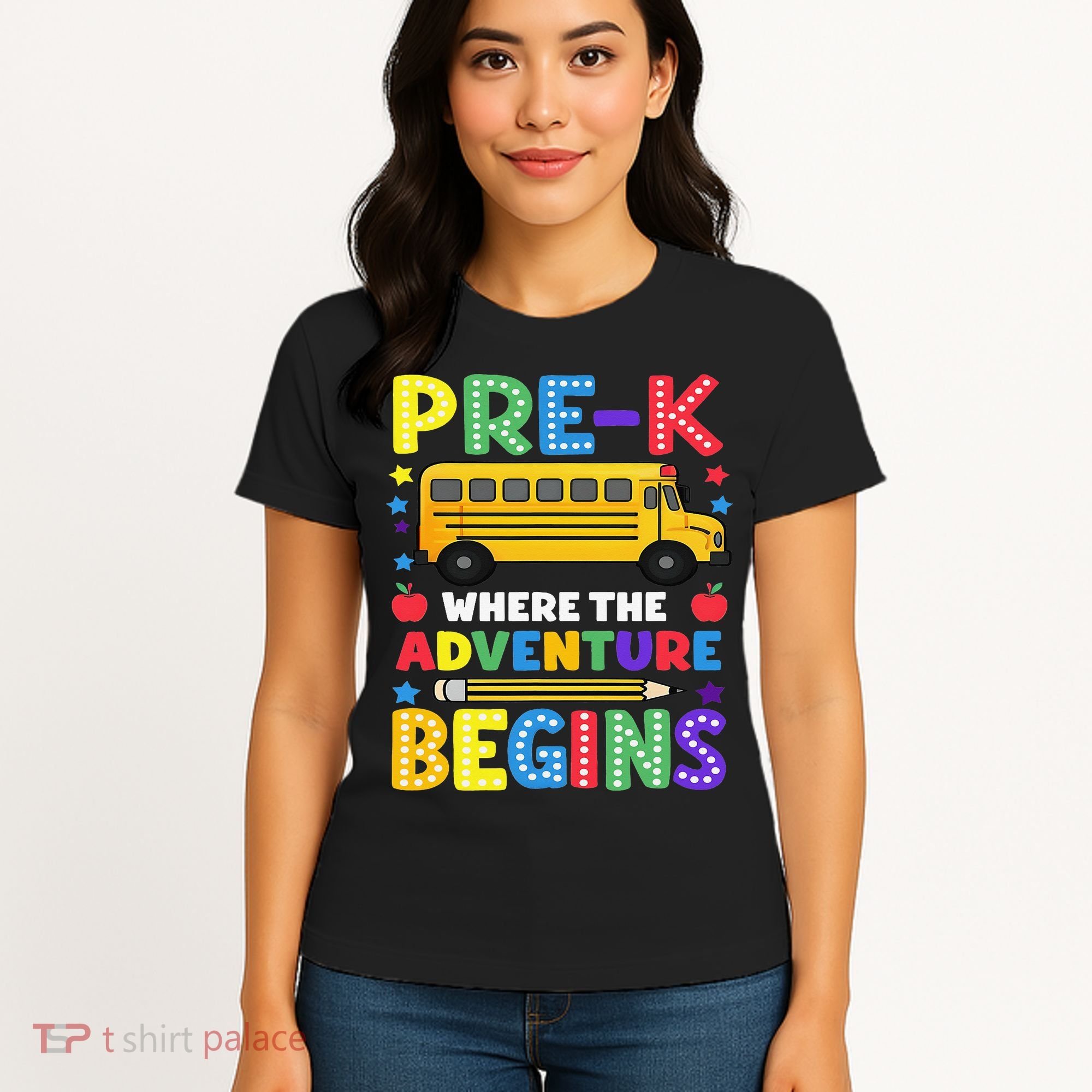 Pre-K Where The Adventure Begins PreK Teacher Back To Women's T-Shirt