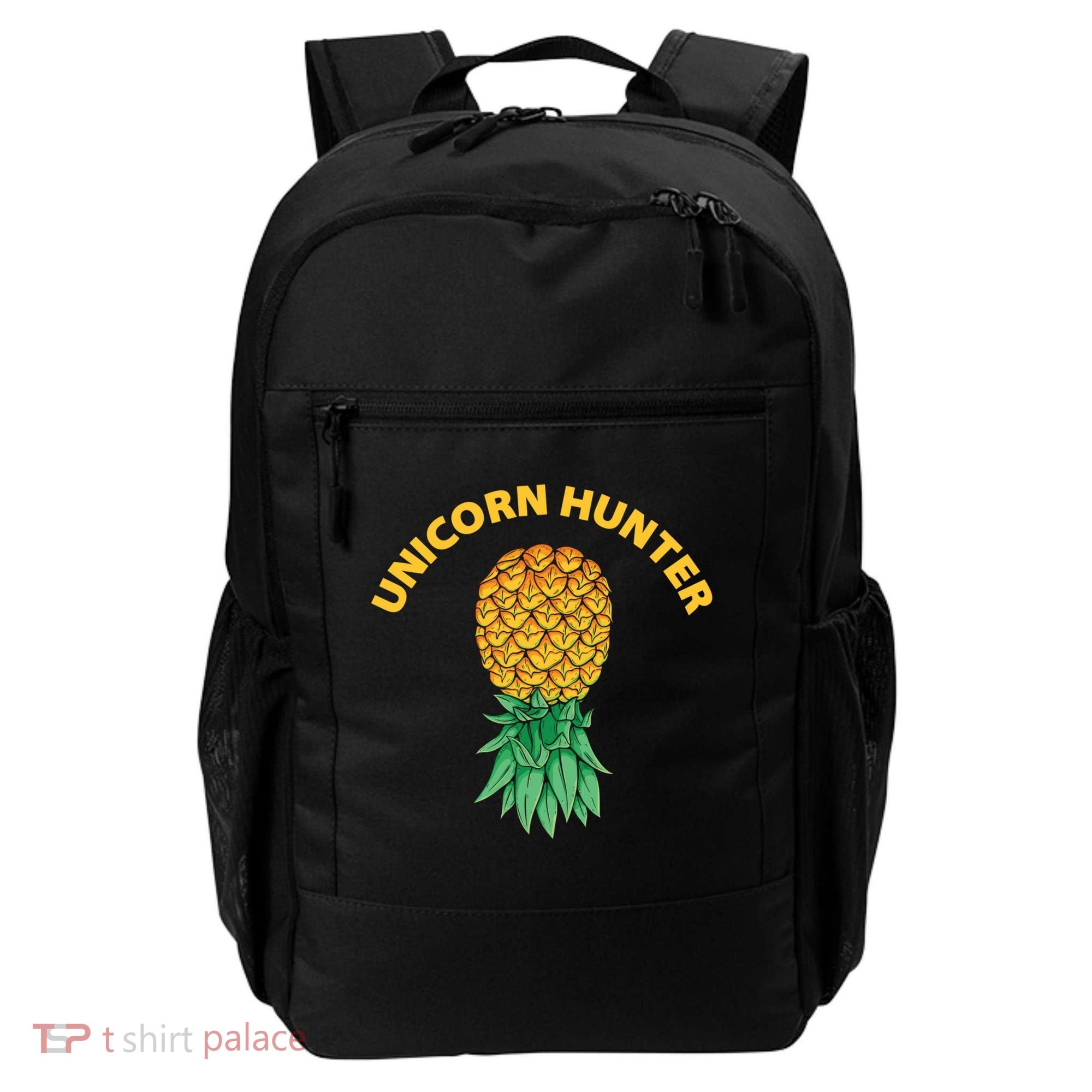 Polyamory With Upside Down Pineapple And Unicorn Hunter Gift Backpack