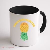 Polyamory With Upside Down Pineapple And Unicorn Hunter Gift Coffee Mug thumb 1