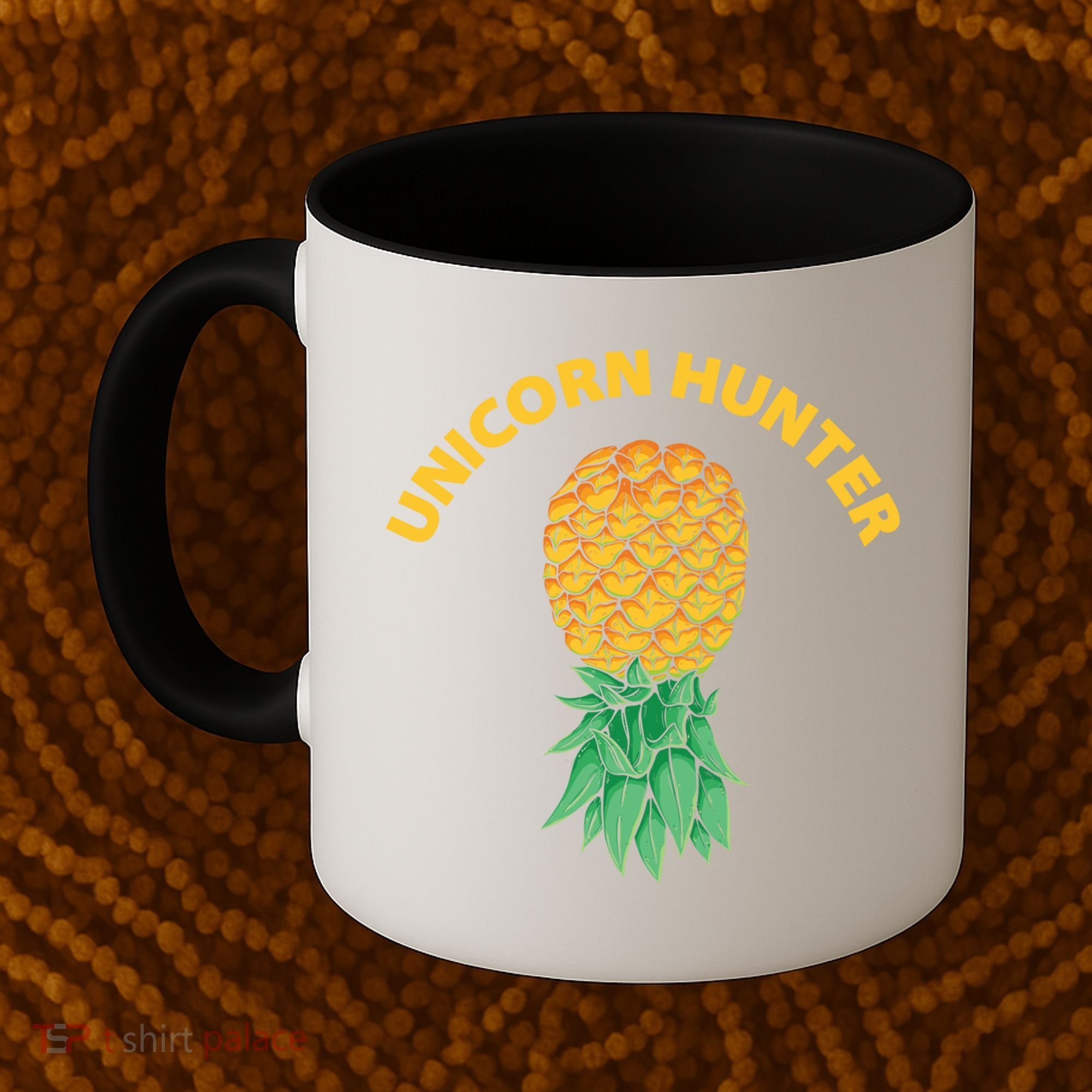 Polyamory With Upside Down Pineapple And Unicorn Hunter Gift Coffee Mug