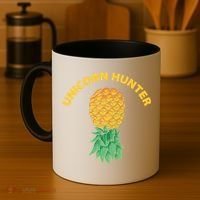 Polyamory With Upside Down Pineapple And Unicorn Hunter Gift Coffee Mug thumb 4