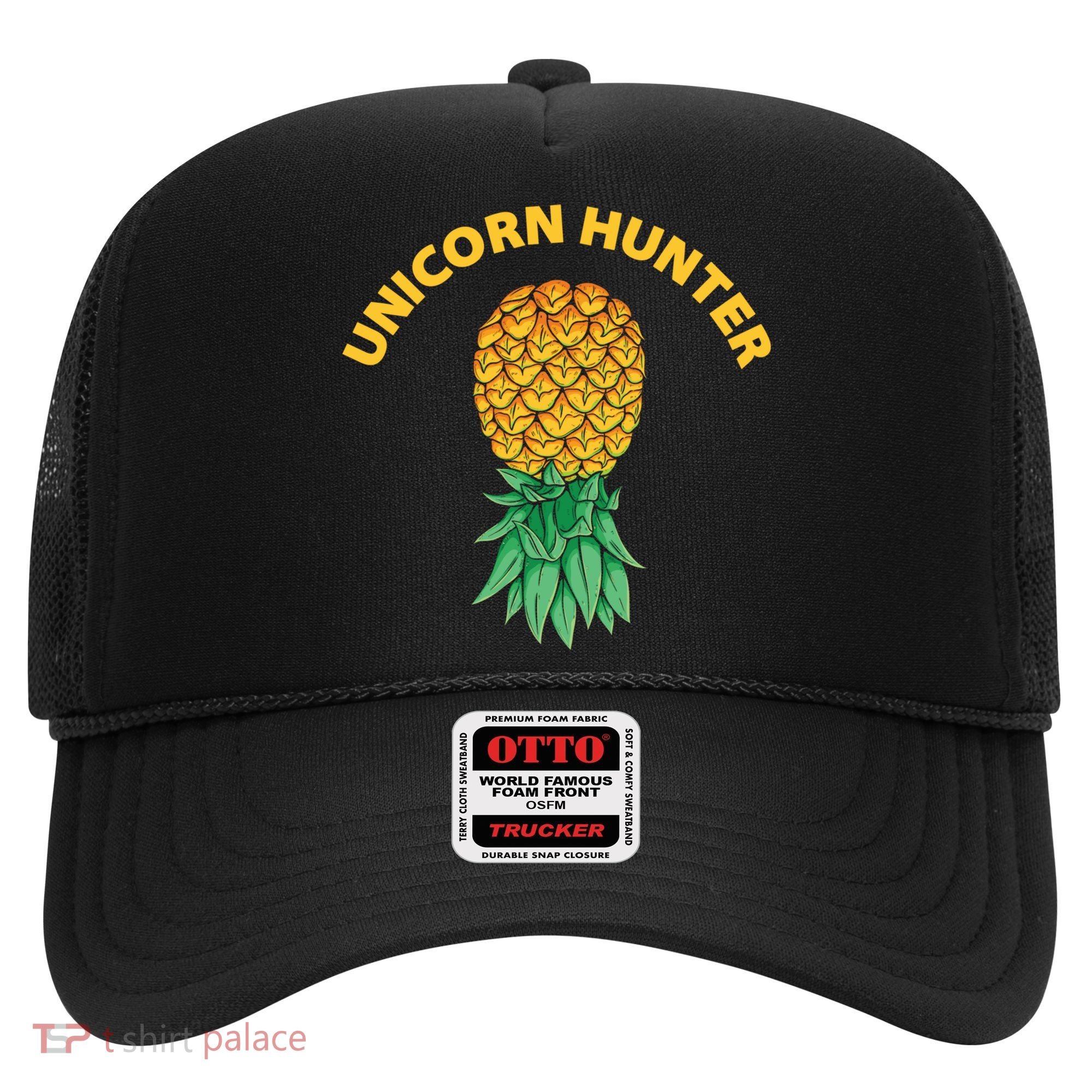 Polyamory With Upside Down Pineapple And Unicorn Hunter Gift Hat
