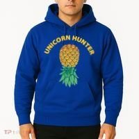 Polyamory With Upside Down Pineapple And Unicorn Hunter Gift Hoodie thumb 2