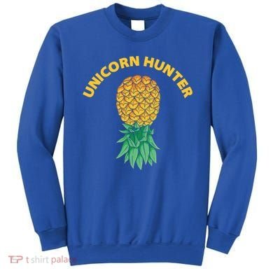 Polyamory With Upside Down Pineapple And Unicorn Hunter Gift Sweatshirt