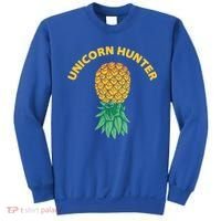 Polyamory With Upside Down Pineapple And Unicorn Hunter Gift Sweatshirt thumb 0