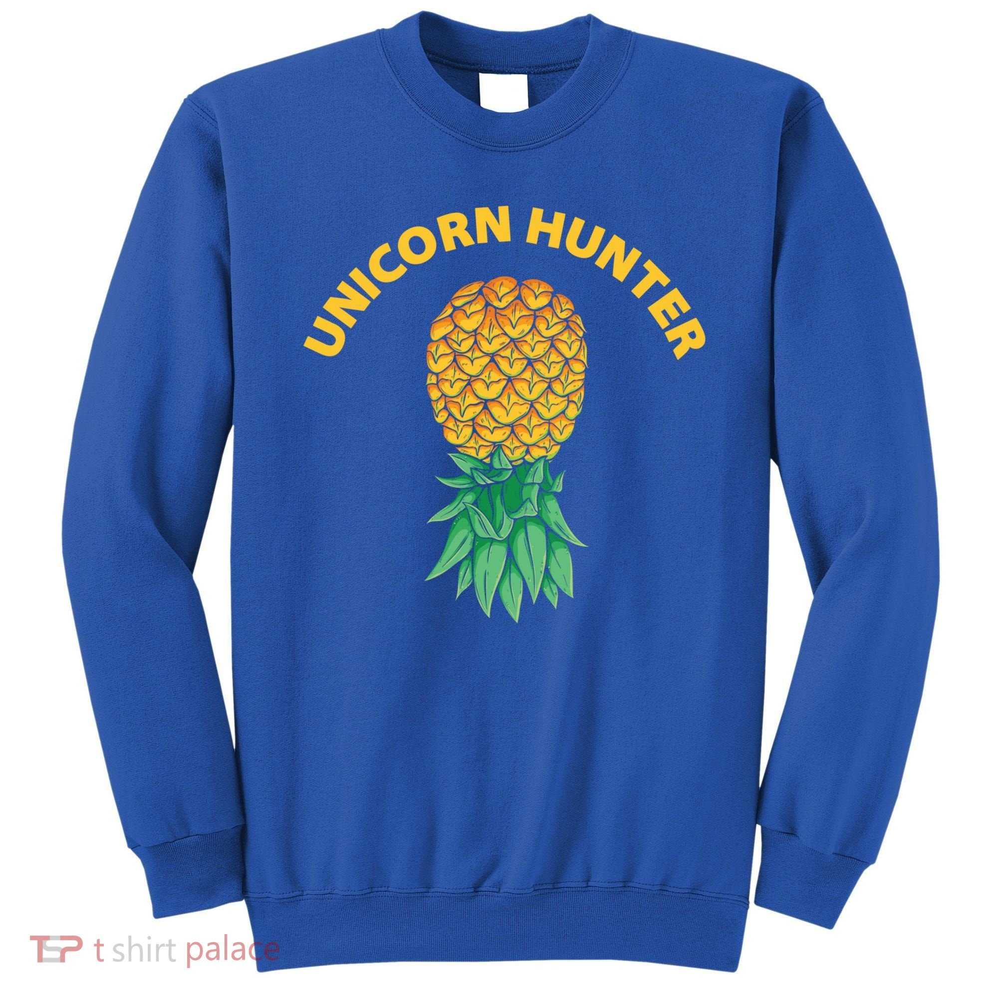 Polyamory With Upside Down Pineapple And Unicorn Hunter Gift Sweatshirt