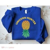 Polyamory With Upside Down Pineapple And Unicorn Hunter Gift Sweatshirt thumb 2