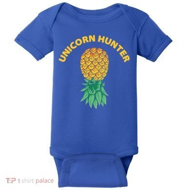 Polyamory With Upside Down Pineapple And Unicorn Hunter Gift Baby Bodysuit