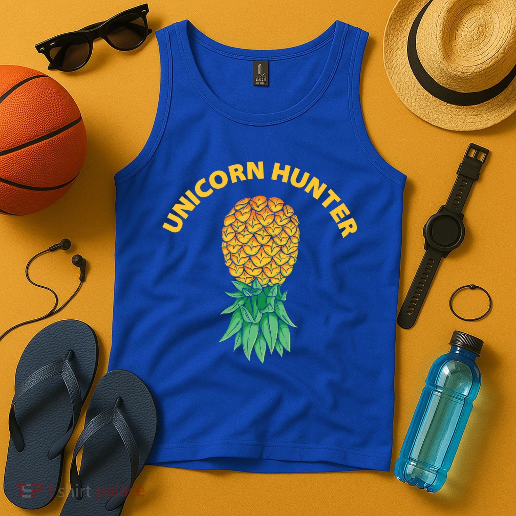 Polyamory With Upside Down Pineapple And Unicorn Hunter Gift Tank Top