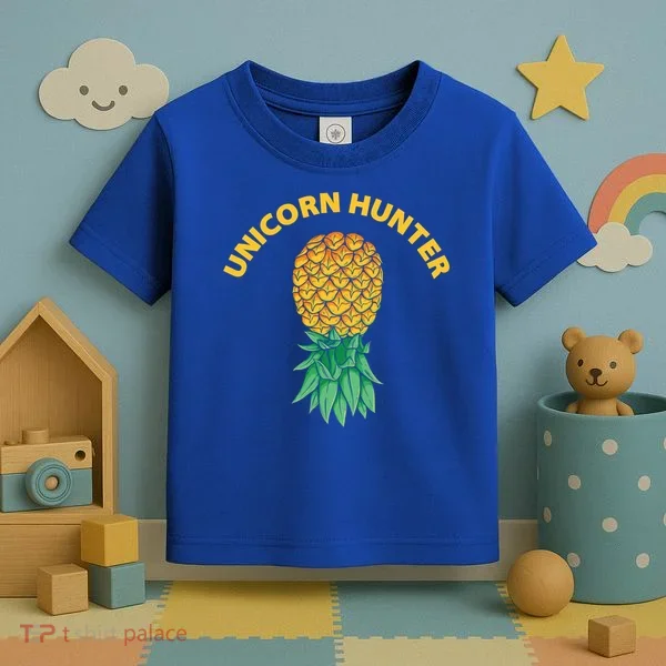 Polyamory With Upside Down Pineapple And Unicorn Hunter Gift Toddler T-Shirt