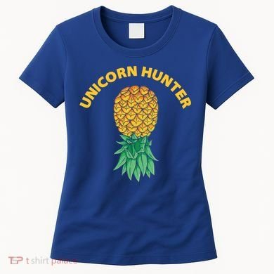 Polyamory With Upside Down Pineapple And Unicorn Hunter Gift Women's T-Shirt