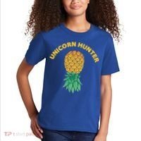 Polyamory With Upside Down Pineapple And Unicorn Hunter Gift Kids T-Shirt thumb 2