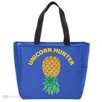 Polyamory With Upside Down Pineapple And Unicorn Hunter Gift Tote Bag thumb 0