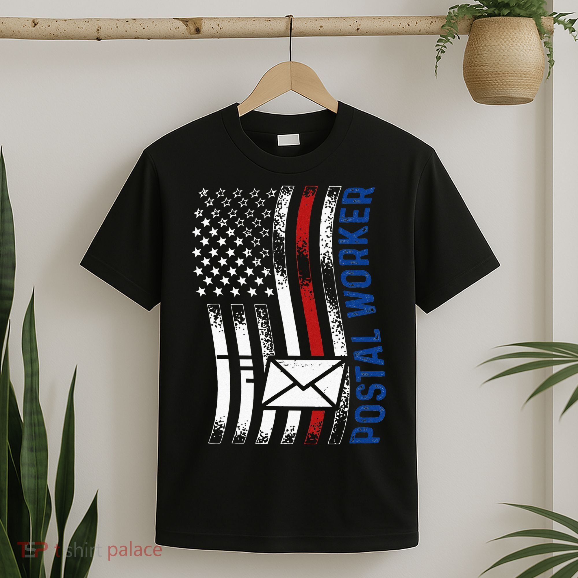 Postal Worker Vintage USA American Flag US Postal T-Shirt