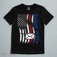 Postal Worker Vintage USA American Flag US Postal T-Shirt thumb 5