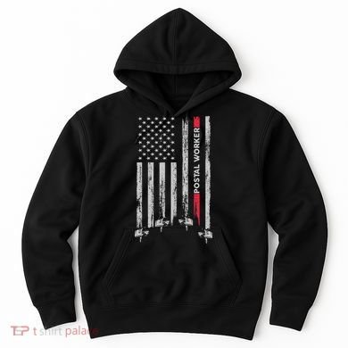 Postal Worker Vintage Usa American Flag Us Postal Hoodie