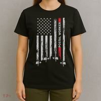 Postal Worker Vintage Usa American Flag Us Postal T-Shirt thumb 4