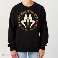 Plays Well With Others Swinger Couples Upside Down Pineapple Gift Women's Sweatshirt thumb 0