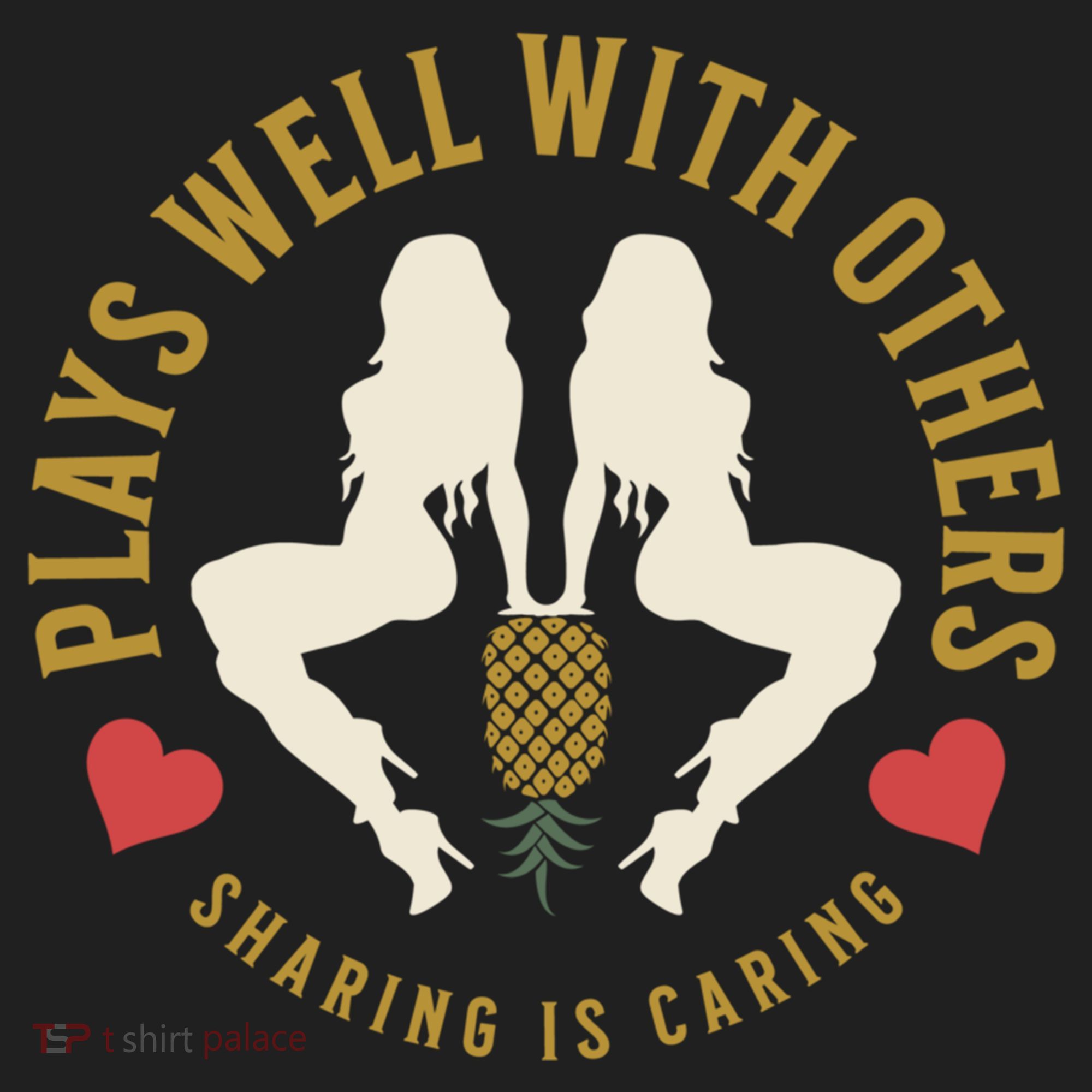 Plays Well With Others Swinger Couples Upside Down Pineapple Gift Beanie